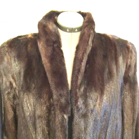 SAGA MINK ロングロート SAGA MINK COAT, BEAUTIFUL FULL LENGTH DARK BROWN - Size large | eBay